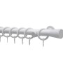Gardinia Gardinenstangen-Set Korfu, Ø 28 mm, 160 cm, Weiß, mit Ringen und Endstücken.