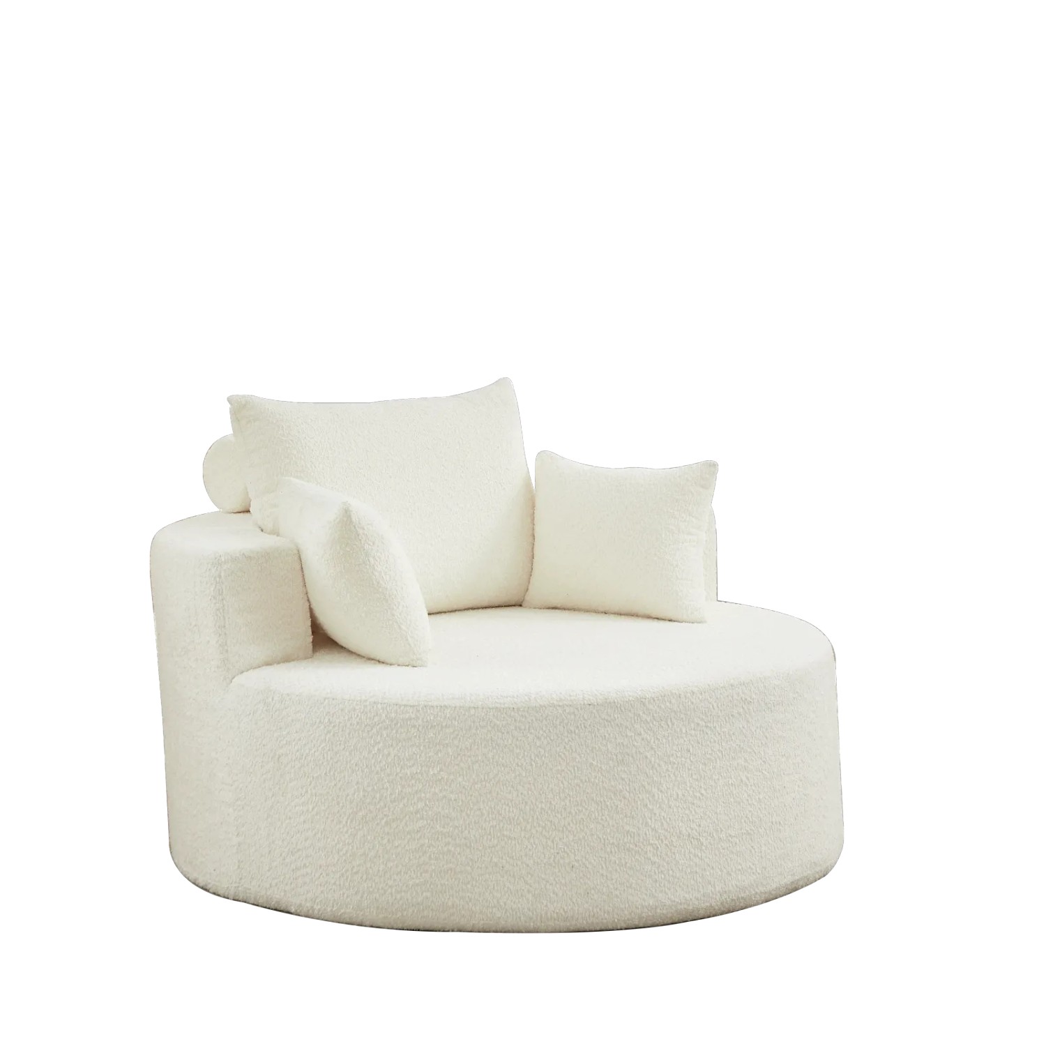 PXloue Sofa Stoffsofa  Schlafsessel Polstersessel mit Rückenkissen ohne Montage Beige