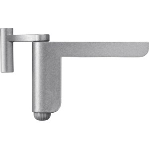 Abus Mini-Türschließer 2603, silberner Türbeschlag zum Aufstecken ohne Bohren, für Türen bis 20 kg.