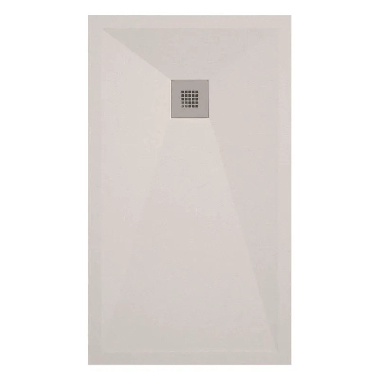 Mirlo Mineralguss Duschwanne Extra Flach Onda  Sand Ablaufschutz Chrom 70x160cm