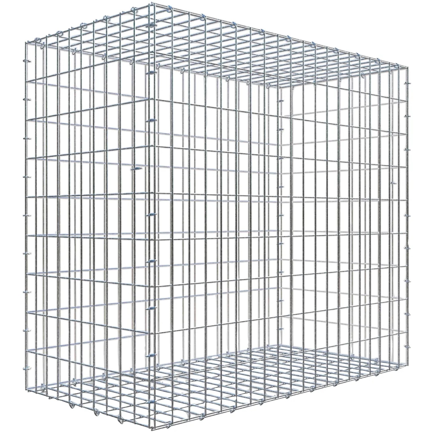 Gabiona C-Ring-Gabione 90 x 100 x 50 cm Maschenw 5 x 10 cm