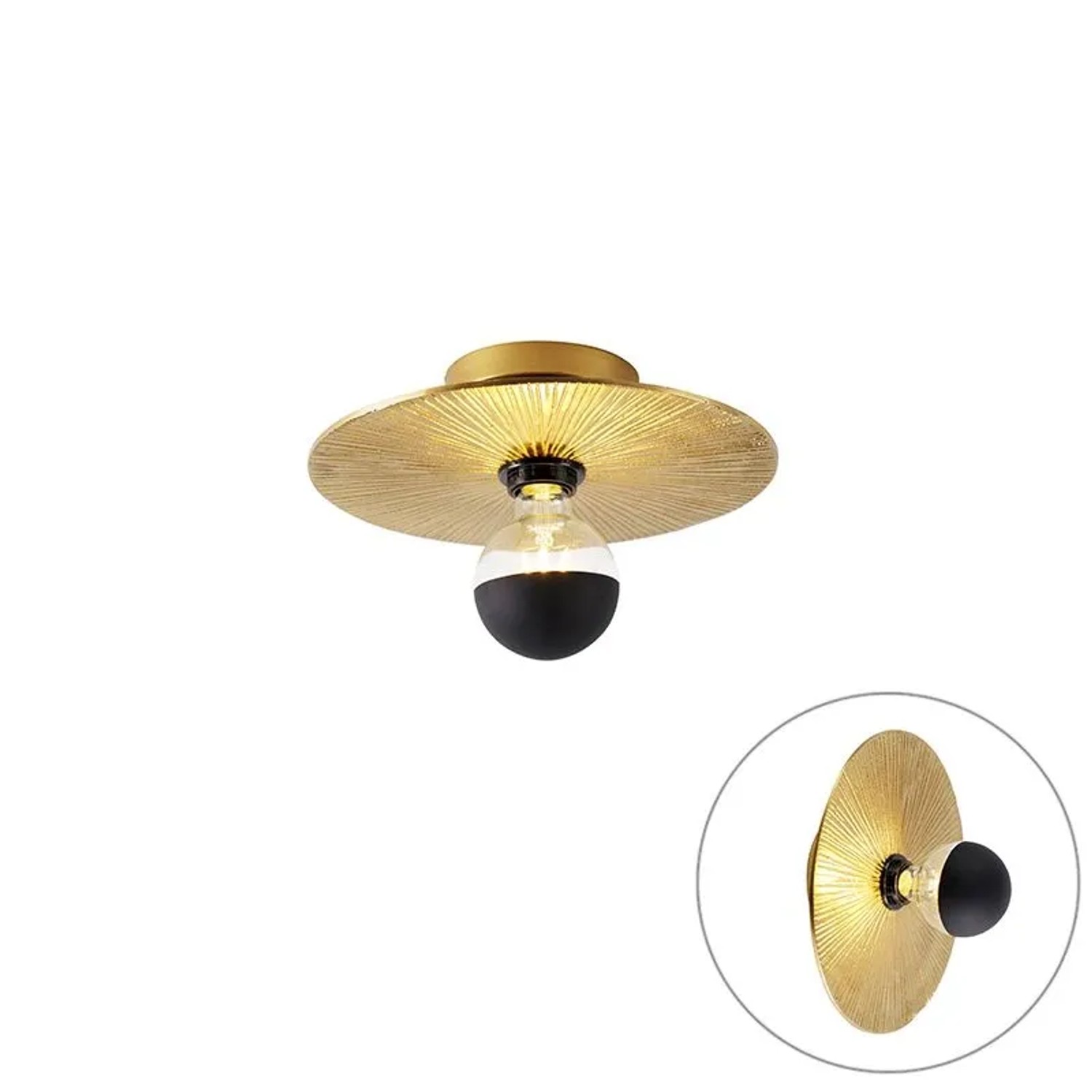 QAZQA Orientalische Deckenleuchte Gold Rund Konge