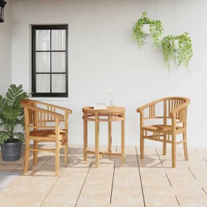 vidaXL Gartenstühle 2 Stk Braun 63 x 58 x 89 cm Teak-Massivholz 42008383