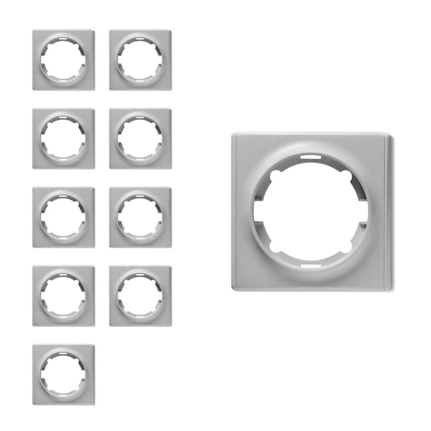 OneKeyElectro 10x Florence Abdeckrahmen Set Grau