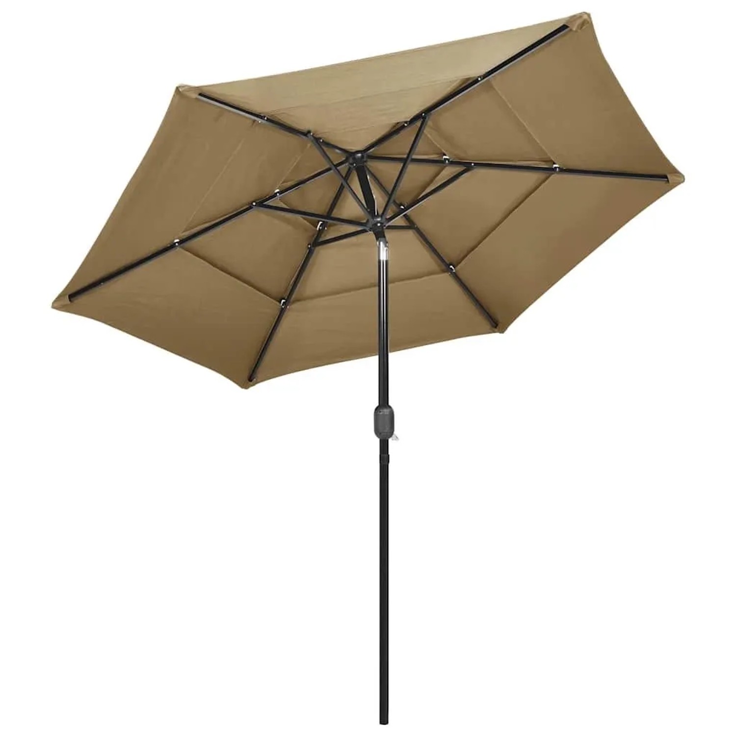 vidaXL Sonnenschirm mit Aluminium-Mast 3-lagig Taupe 2,5 m 313863