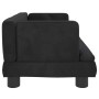 Schwarzes vidaXL Hundebett (60x40x30 cm) aus Samt.