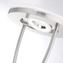 Moderner LED-Deckenfluter Helia von Just Light aus Stahl, gebürstet. Lichtelemente sind rund und eckig.