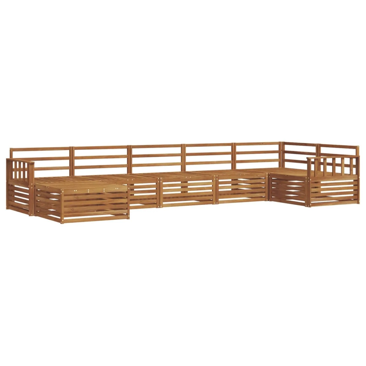 vidaXL Sofagarnituren 7 Tlg Natur Massivholz Akazie 3373809
