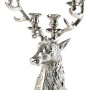 Silberner Kobolo Kerzenleuchter TROPHÄE mit Hirschkopf und Geweih für 4 Kerzen.