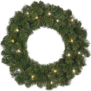 Kranz Tramso, Ø 45cm, mit LED-Beleuchtung (warm-/kaltweiß) für Innen & Außen.