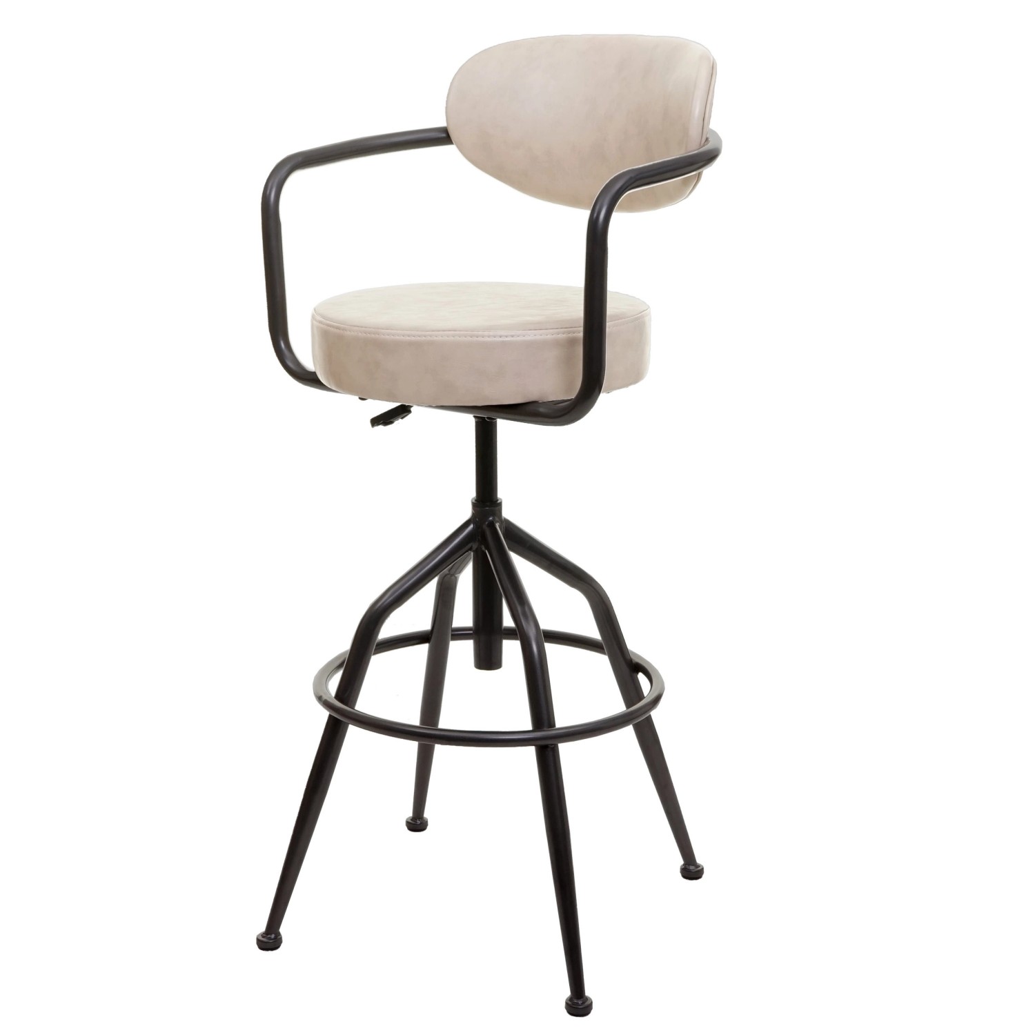 PROREGAL Barhocker Gepolstert Mit Lehne Sitzhöhe 66-76cm Höhenverstellbar I günstig online kaufen