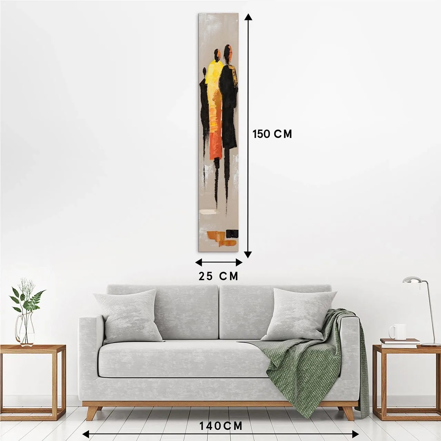 Art Universe Leinwandbild Farbenfreudige Modenschau 25 x 150 cm