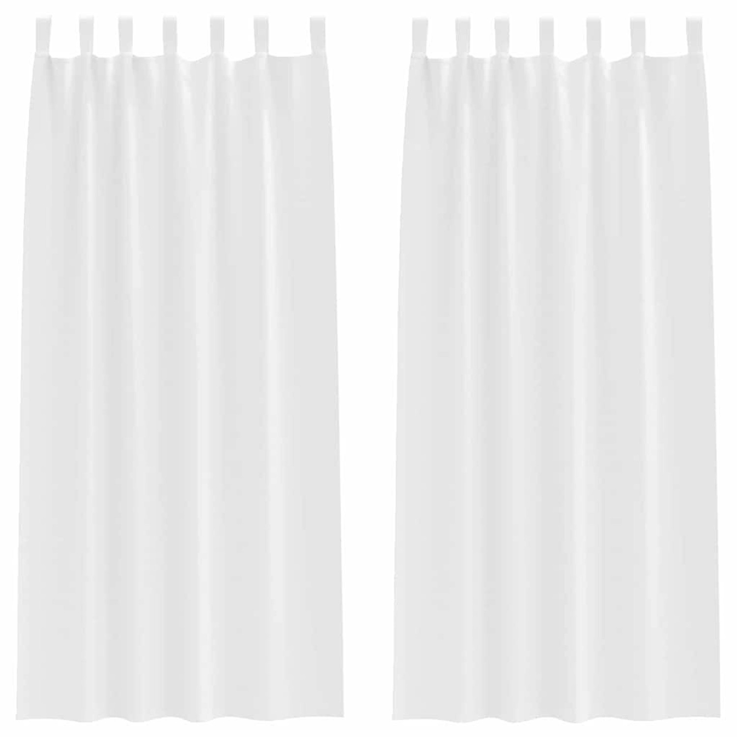 vidaXL Verdunkelungs-Vorhänge mit Ringen Reinweiß Polyester 4107606 günstig online kaufen