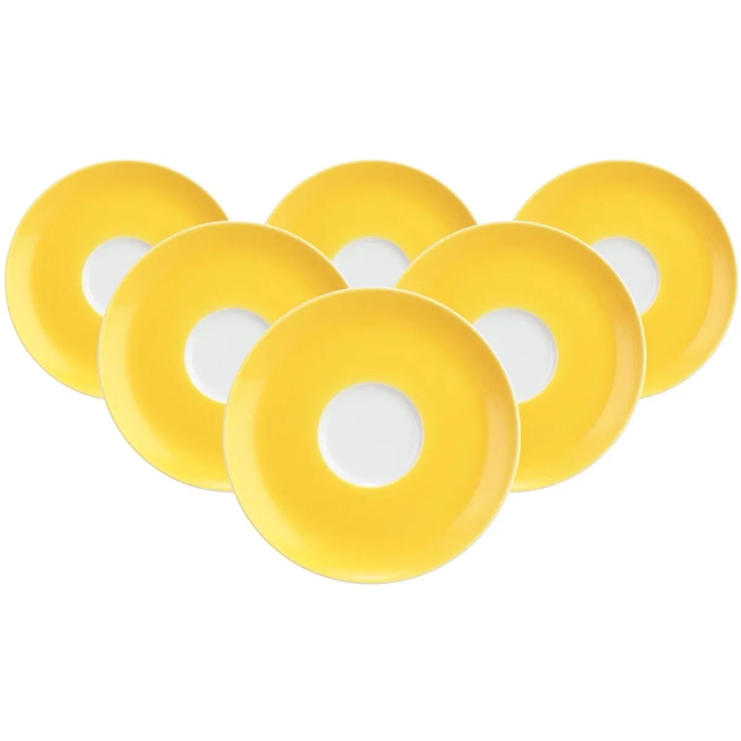 Seltmann Weiden Liberty Pure Colors Kombiuntertasse 16 cm 6er Set Yellow Glow