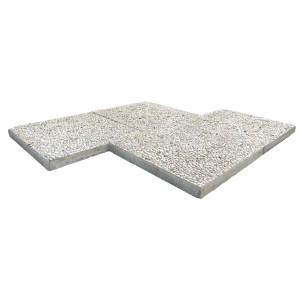 Diephaus Waschbetonplatte, weiß, 50x50x4 cm, für Terrasse und Gehweg.