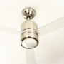 AIRERYDER Deckenventilator Loft Nickel mit transparenten Flügeln, Beleuchtung und Fernbedienung.