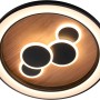 LED-Deckenleuchte Eliza von Paul Neuhaus, Holz-Natur/Schwarz, Ø 60 cm.