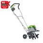 Lux Akku-Bodenhacke A-BH-2x20/28 ohne Akku und Ladegerät. Elektro-Motorhacke mit klappbarem Holm und Rädern.