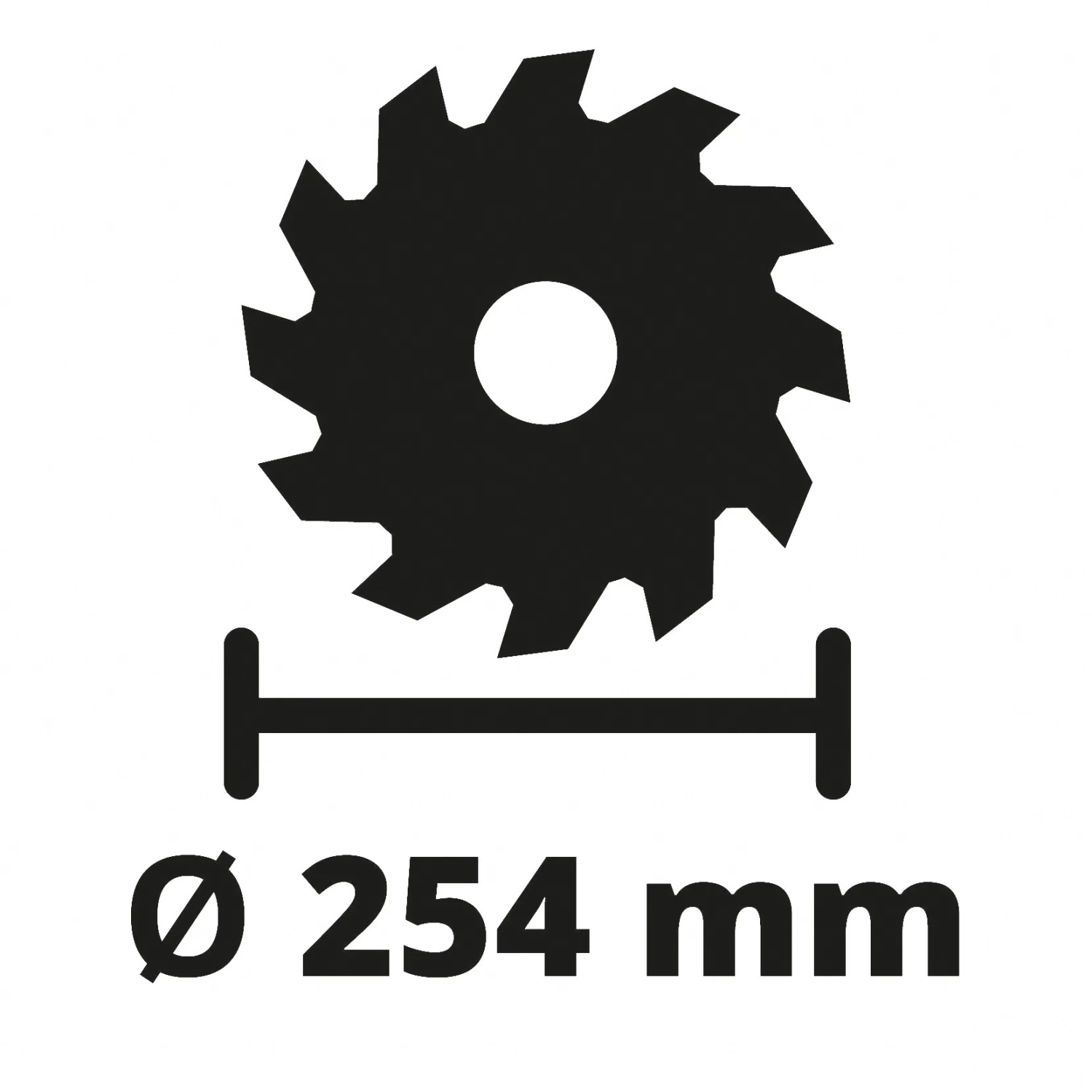 Symbolbild: Sägeblattdurchmesser 254 mm für Einhell Tischkreissäge TC-TS 2225 U.