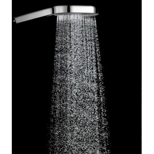 Sanilo Duschkopf, weiße Handbrause mit Wasserstrahl. Duschkopf für Standard-Brauseschläuche.