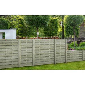 Druckimprägnierter Sichtschutzzaun Hamburg, 180x180cm, Kieferholz, für Garten & Privatsphäre.