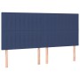 Blaues vidaXL Boxspringbett mit Matratze, Stoffbezug, 180x200 cm.