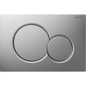Geberit Sigma01 Betätigungsplatte, matt-chrom für WC-Spülung mit 2-Mengen-Technik.
