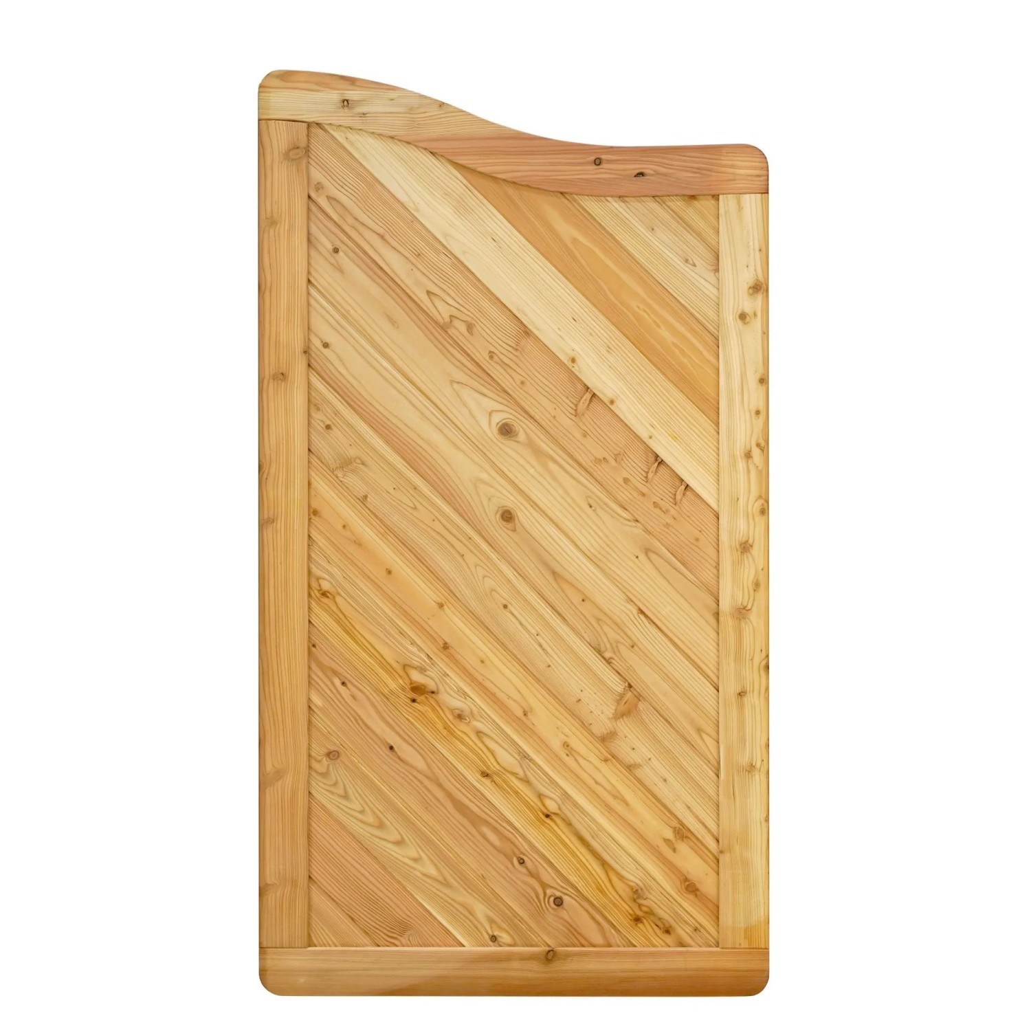 GartenLand Massivzaun NIZZA Gebogen 90x165 cm Holzzaun Lärche PEFC Massiver Rahmen 44x88 mm Sehr Stabil