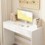 Rebiko Weißer Moderner Computertisch mit 2 Schubladen Loft-Tisch Schminktisch 100 cm_9