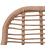 Detailansicht der naturfarbenen Poly-Rattan Lounge-Garnitur G17 mit geflochtenem Design.