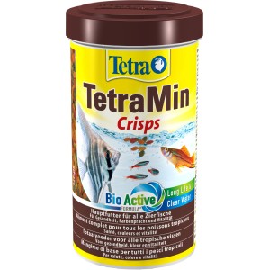 TetraMin Crisps Fischfutter-Granulat, 500ml Dose für Zierfische im Aquarium.