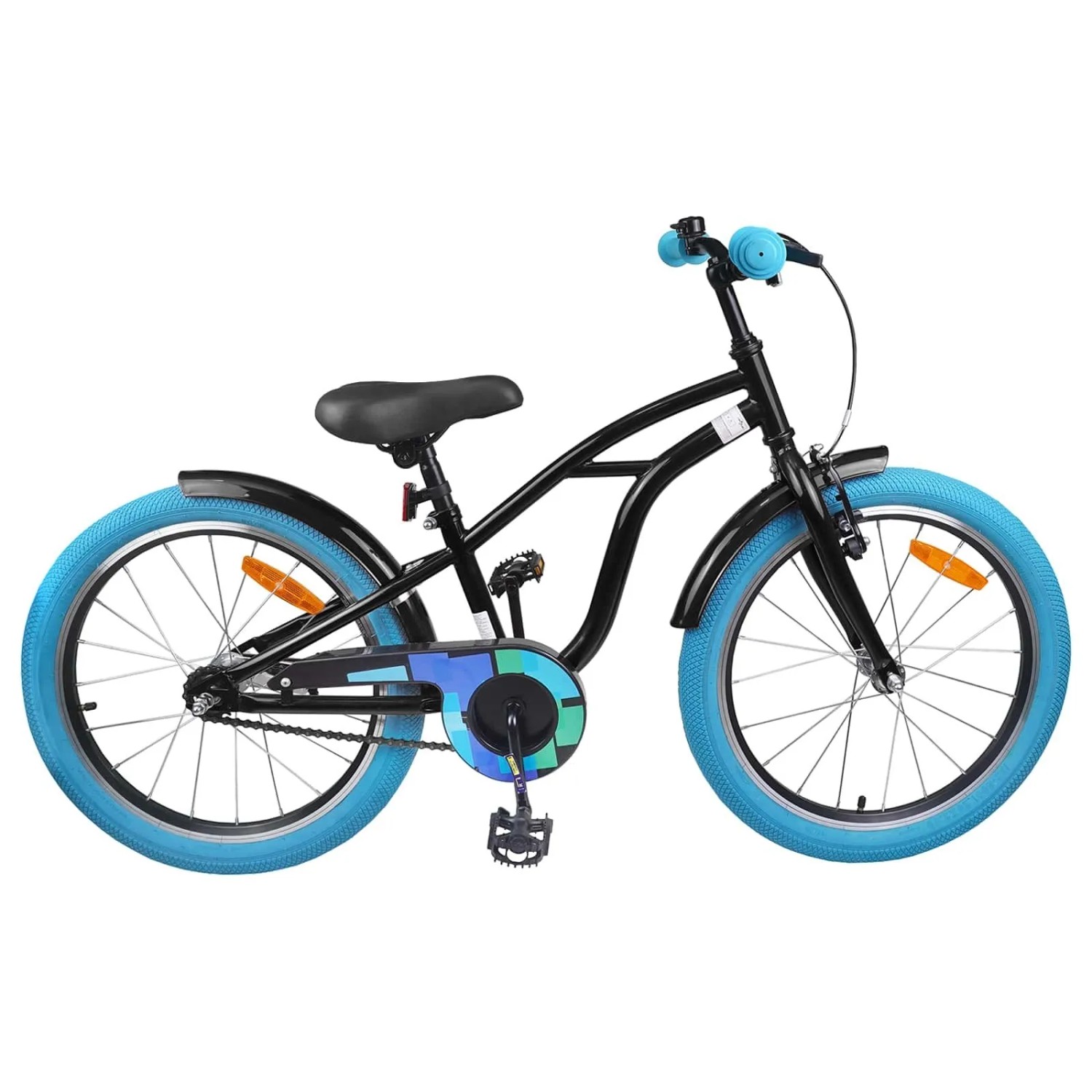 vidaXL Kinderfahrrad 22 Zoll für 7-12 Jahre Alt Schwarz 42009320