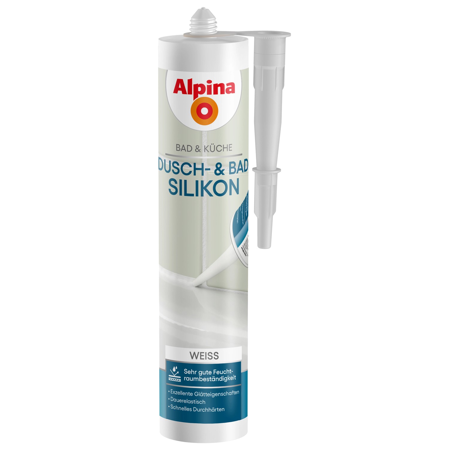 Alpina Dusch- und Bad-Silikon Bad & Küche Weiß 300 ml