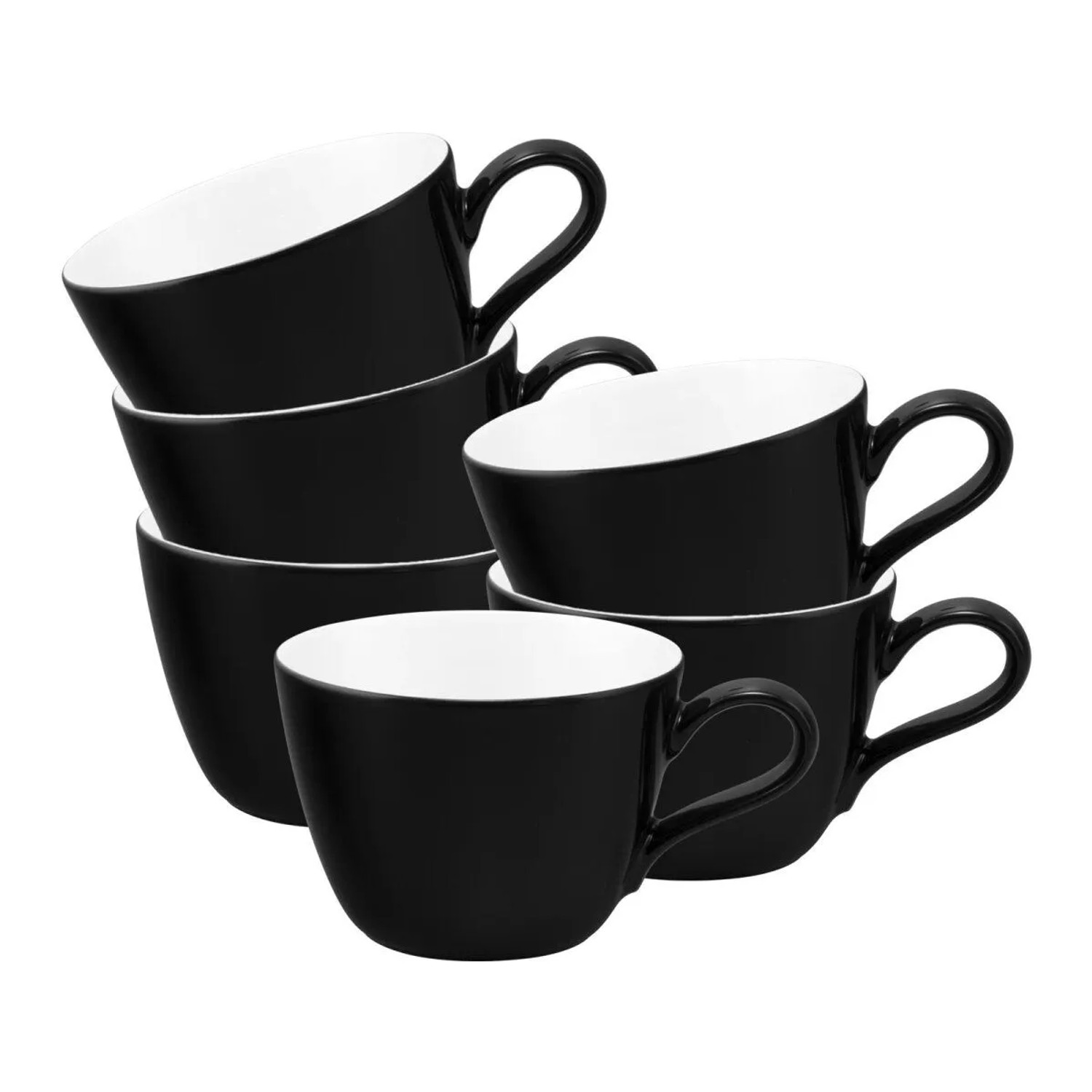 Seltmann Weiden Life Fashion Kaffeetasse 240 ml 6er Set Glamorous Black