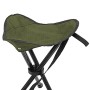 Mojawo Dreibeinhocker, olivgrün, ideal für Camping & Outdoor. Kompakt, leicht, mit Tragegurt.