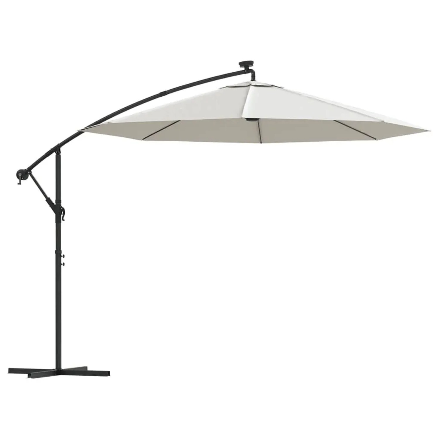 vidaXL Sonnenschirm Ampelschirm mit LED-Beleuchtung 300 cm Metallmast 42970