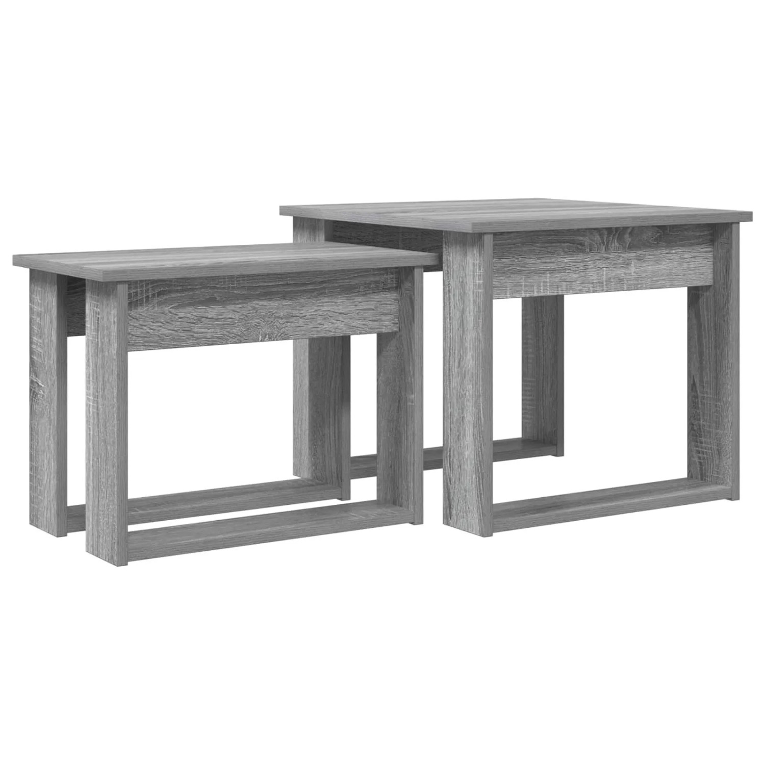 vidaXL Kaffeetisch Set 2-Tlg Graues Sonoma Holzwerkstoff 8000129