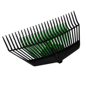 Galaflor Laubrechen mit 26 Zinken und Laubhand, Kunststoff, schwarz/grün.