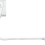 Weißes Powersplit Verlängerungskabel, 5 m, mit Stecker und Steckdose für den Innenbereich.