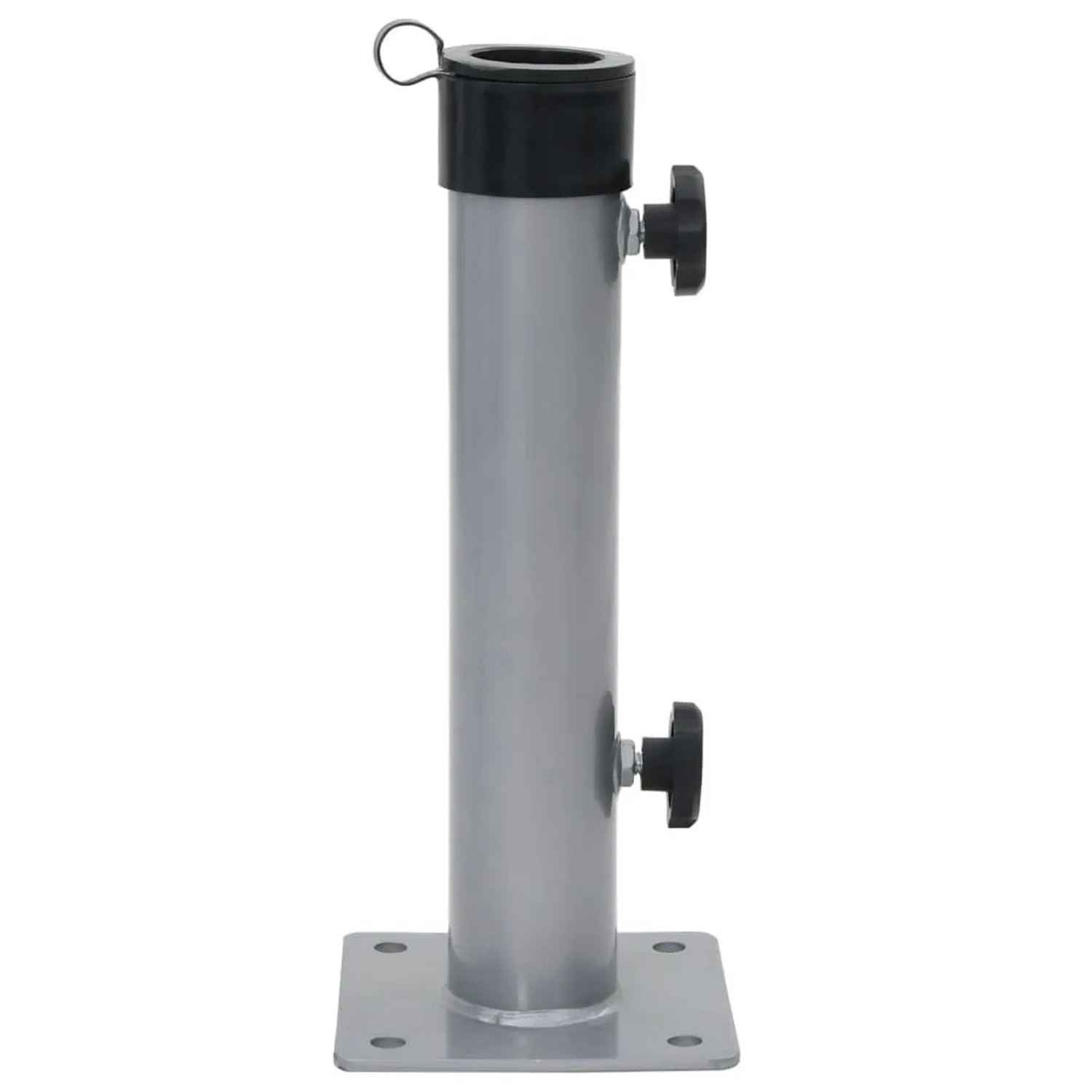vidaXL Sonnenschirmständer für Ø38/48 mm Mast Silbern Stahl 4003374_3