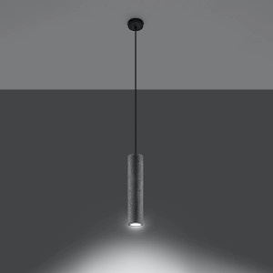 Graue Sollux Lighting Hängeleuchte Luvo 1 aus Beton, modernes Lampen Design für Innenräume.