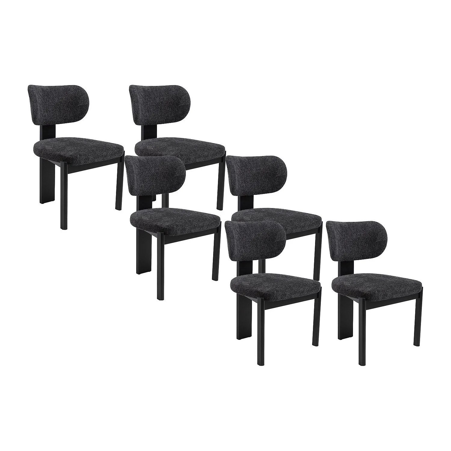 Vente-unique Stuhl Wilana Schwarz 56 cm