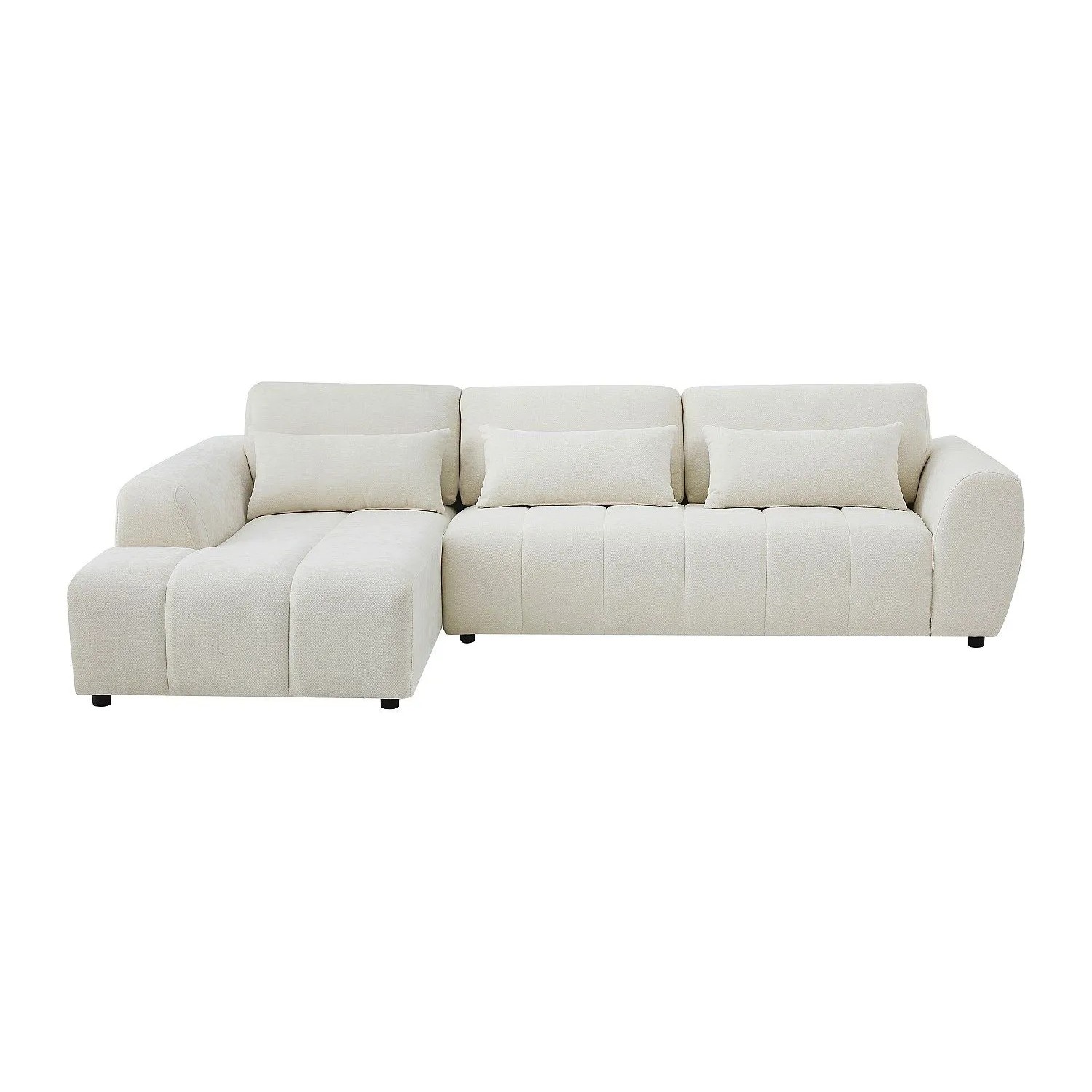 Vente-unique Sofa Ohne Schlafmöglichkeit Fabarto Beige 303 cm