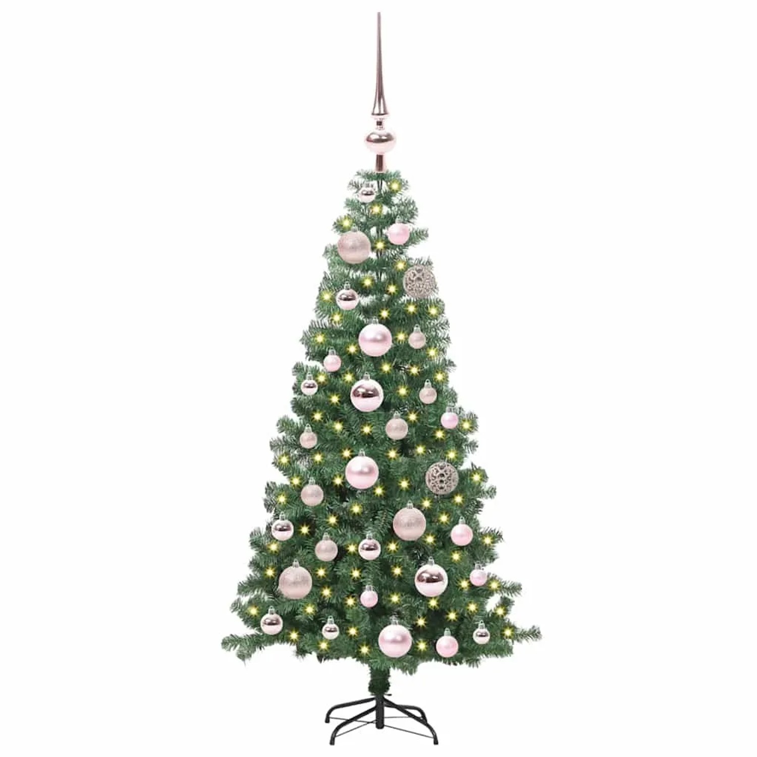 vidaXL Weihnachtsbaum mit 150 LEDs mit Ständer Grün 120 cm PVC 3396360