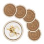 Relaxdays Tischsets 6er Set Wasserhyazinthe Natur Weiß Hitzebeständig 0,5 cm x 36 cm 130 g