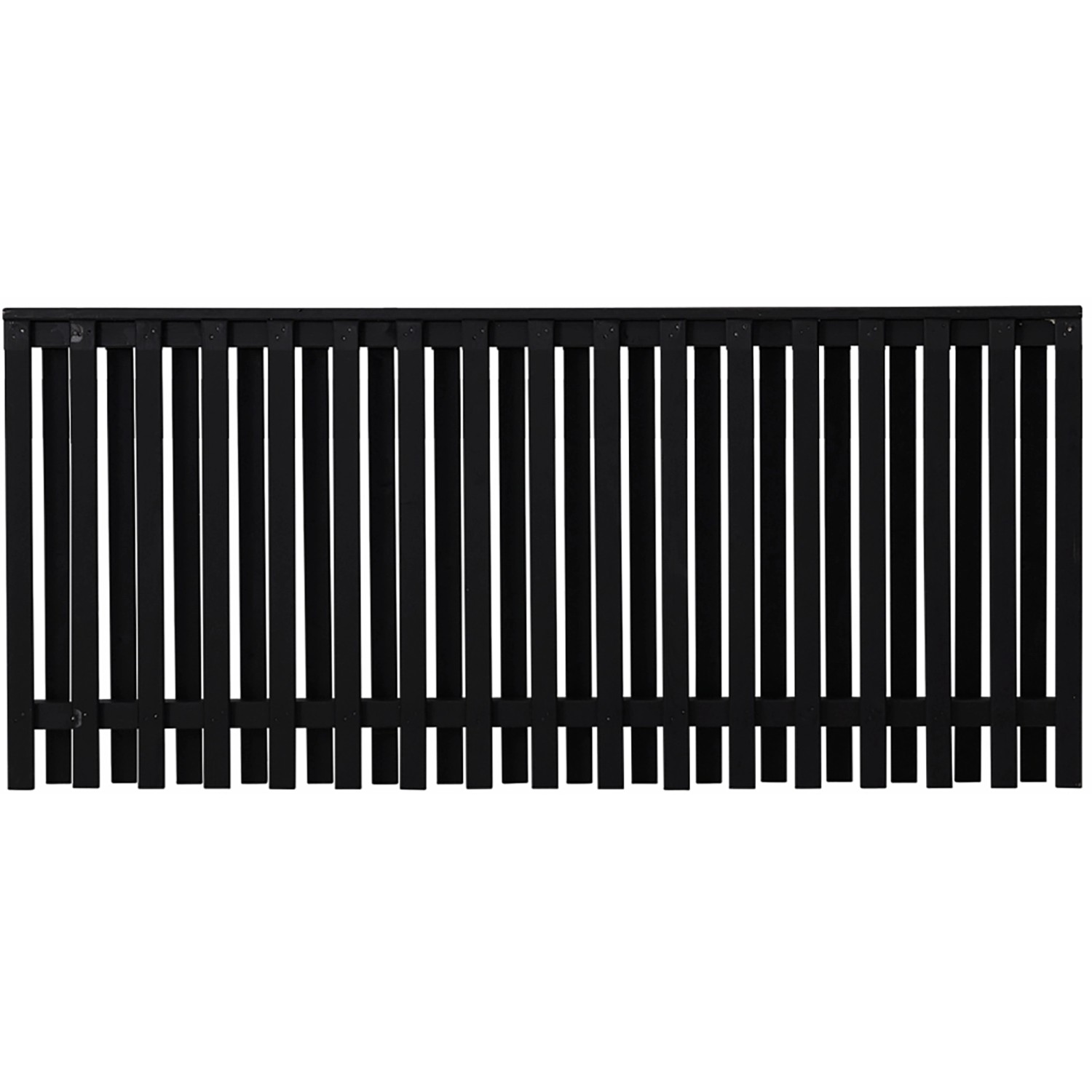 Vorgartenzaun Nagano Nadelholz Schwarz 180 cm x 80 cm günstig online kaufen