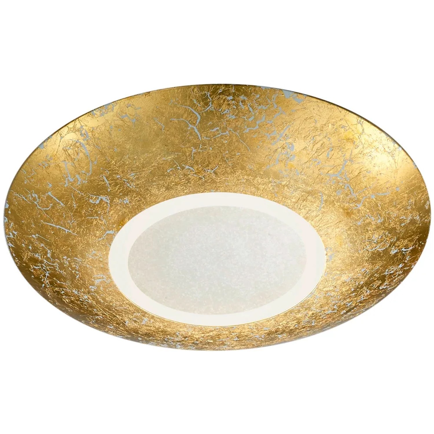 LED Deckenleuchte in Gold und Transparent 12W 1100lm rund