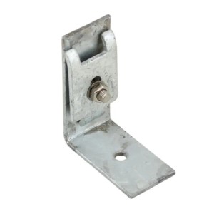 Galaflor Winkel Mattenverbinder verzinkt für Doppelstabmatten, 100x70mm, mit Schraube. Zaun Zubehör zur Wandbefestigung.