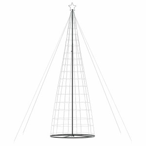 Mehrfarbiger LED-Weihnachtsbaum, 503 cm hoch, mit 1534 LEDs und Sternspitze für festliche Beleuchtung.