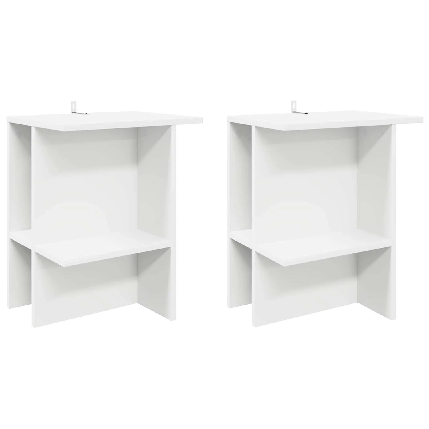 vidaXL Couchtisch 2 Stk Weiß 40 x 30 x 49 cm Holzwerkstoff 8001064
